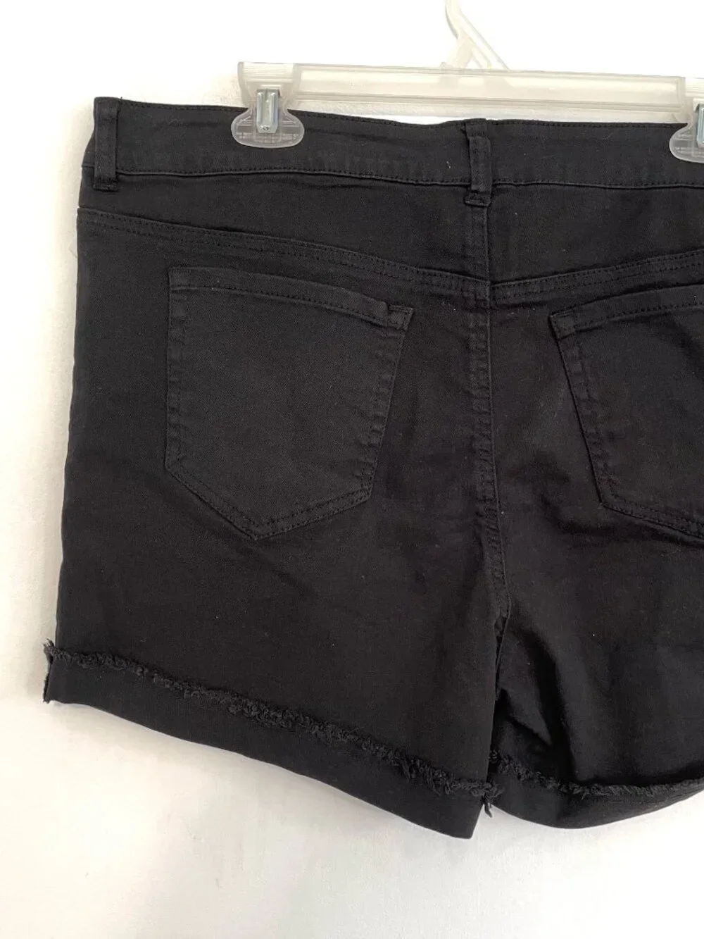 NEW NWT REFUGE Hi-Rise Cheeky Jean Shorts Black High Waisted 5